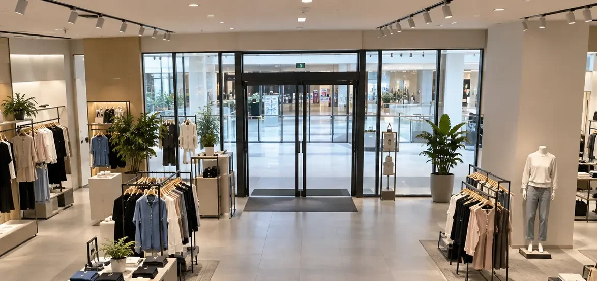 Retail store entrance CCTV demonstration